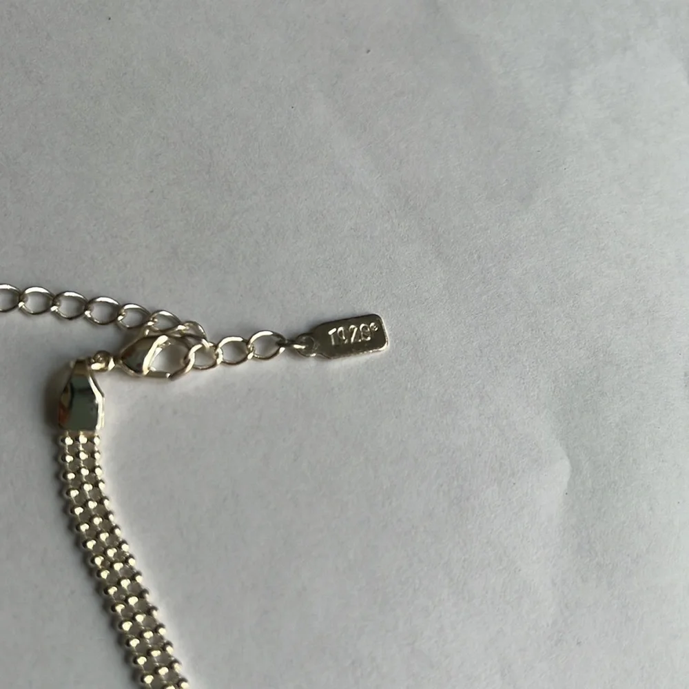 1928 Vintage Timeless Silver Choker  Statement Necklace - Picture 3 of 12